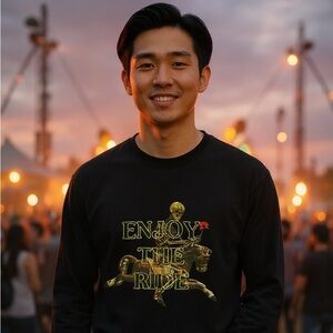 Travis Scott Astroworld Tour Black Graphic Long Sleeve Tee